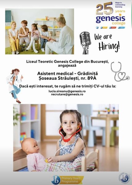 Asistent medical - Gradinita Genesis College